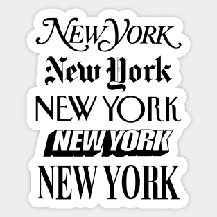 New York New York Sticker